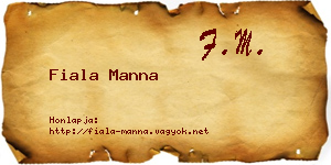 Fiala Manna névjegykártya